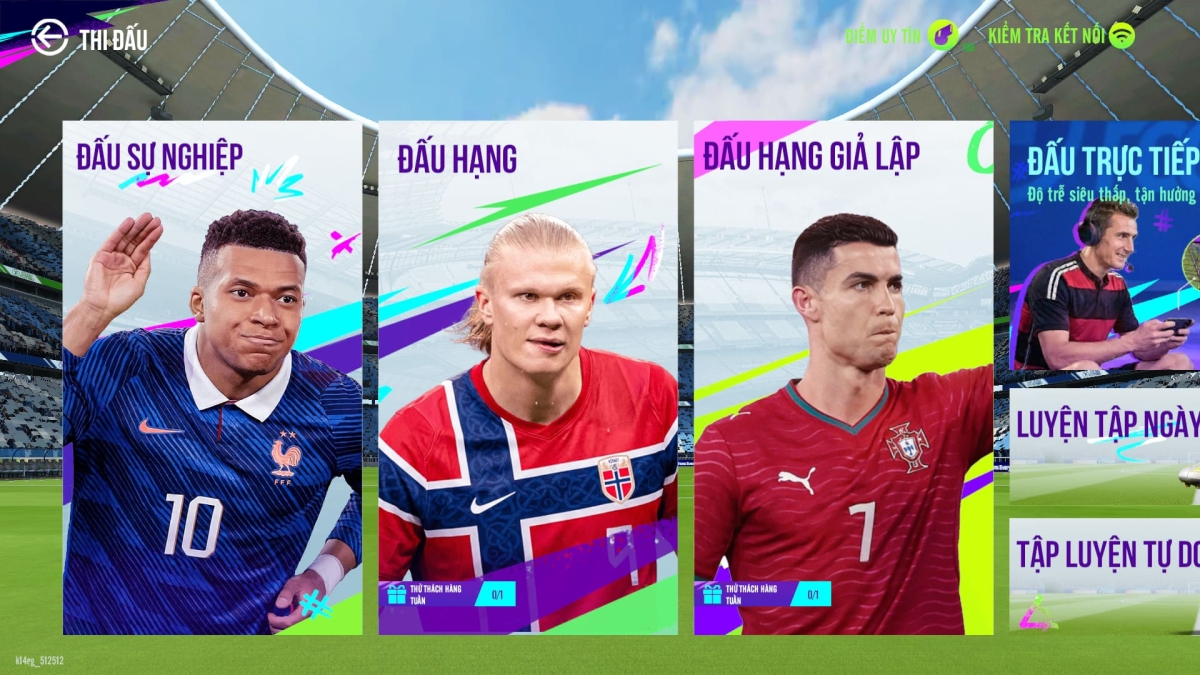 Total Football VNG có nhiều chế độ thi đấu khác nhau