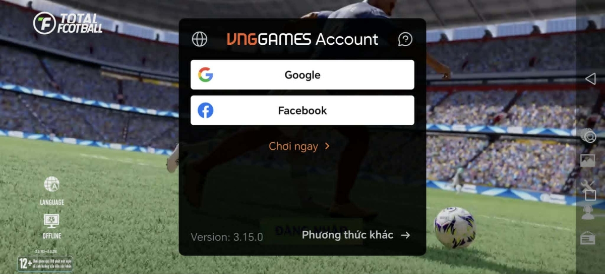Đăng nhập tài khoản vào game