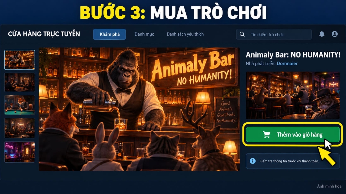 Tiến hành mua trò chơi