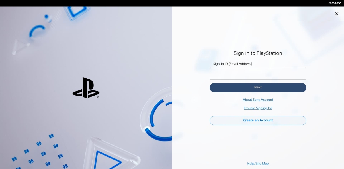 Tiến hành đăng nhập tài khoản PlayStation