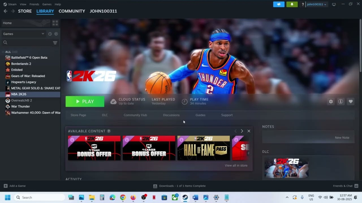 Hướng dẫn tải NBA 2K27 trên PC
