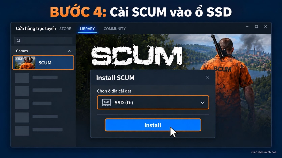Chọn ổ đĩa để cài đặt