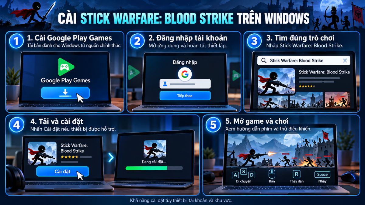 Cách tải và chơi game trên PC