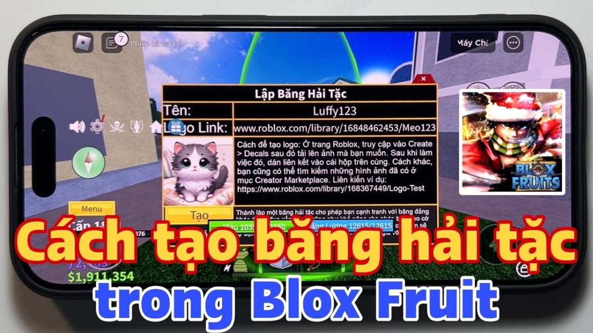 Cách tạo băng hải tặc trong Blox Fruits mới nhất 2026