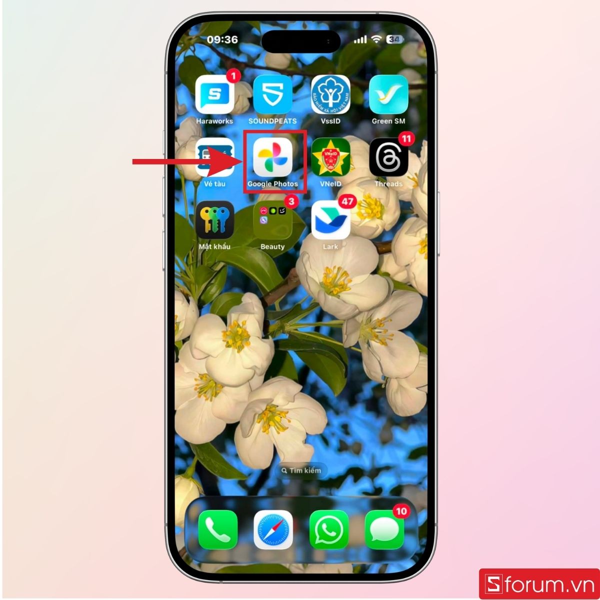 Truy cập vào ứng dụng Google Photos