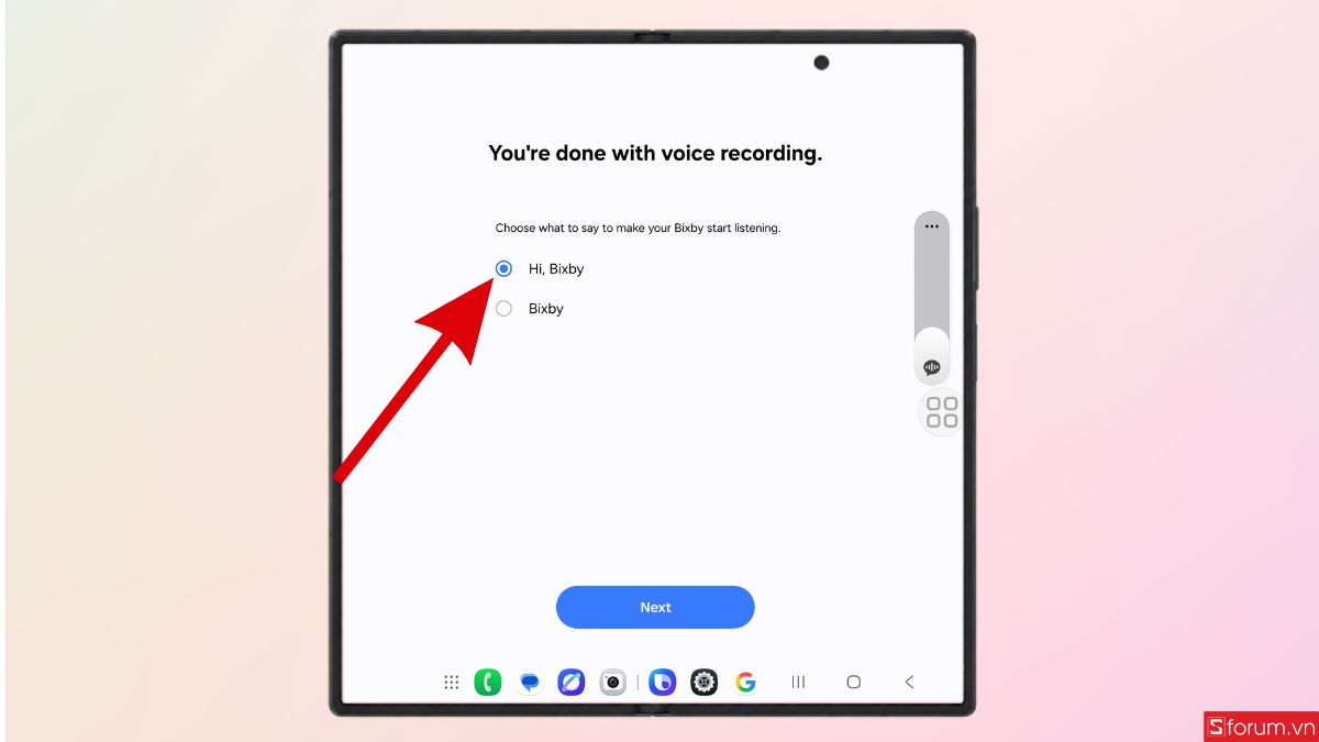 Bắt đầu thiết lập Bixby