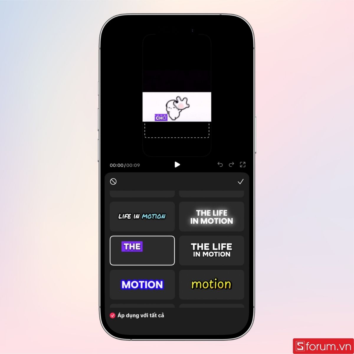 Chọn phong cách chỉnh sửa phù hợp