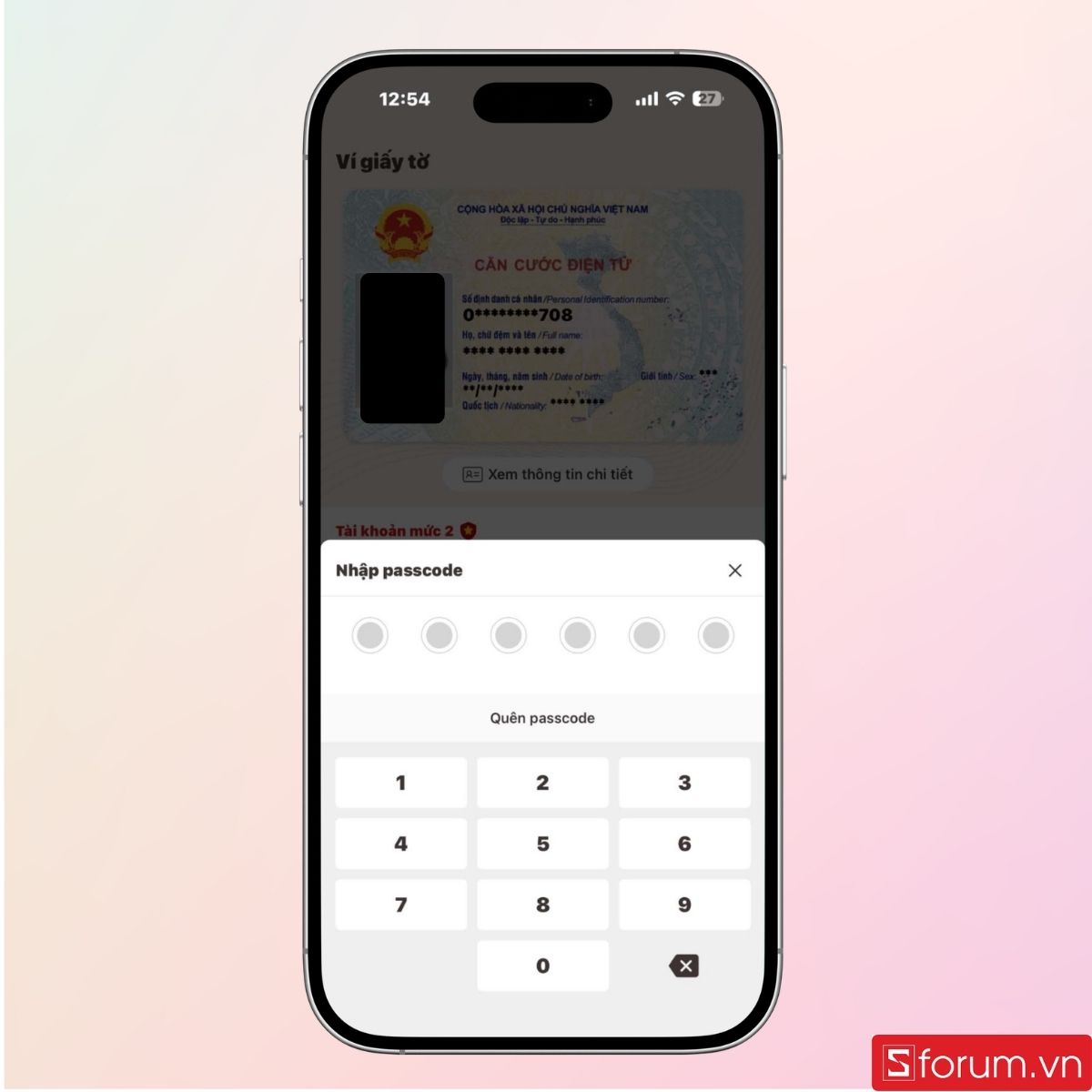 Nhập passcode để tiếp tục xem