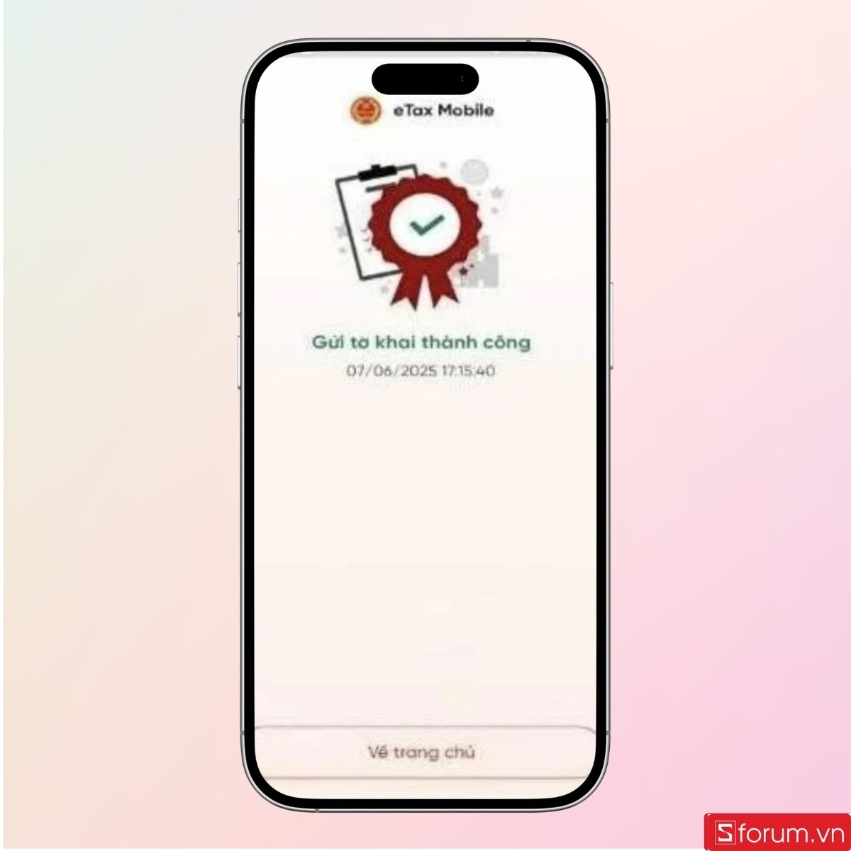 Gửi tờ khai và hoàn tất