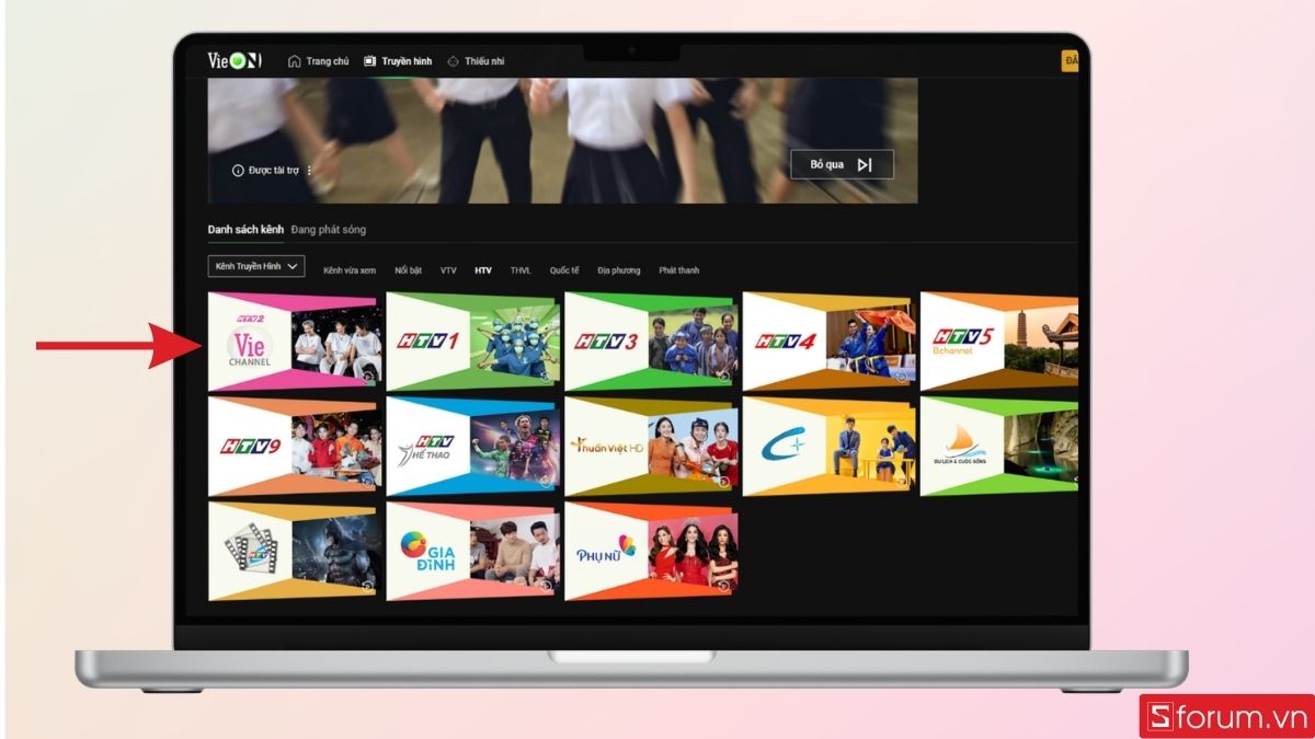 Chọn kênh HTV2