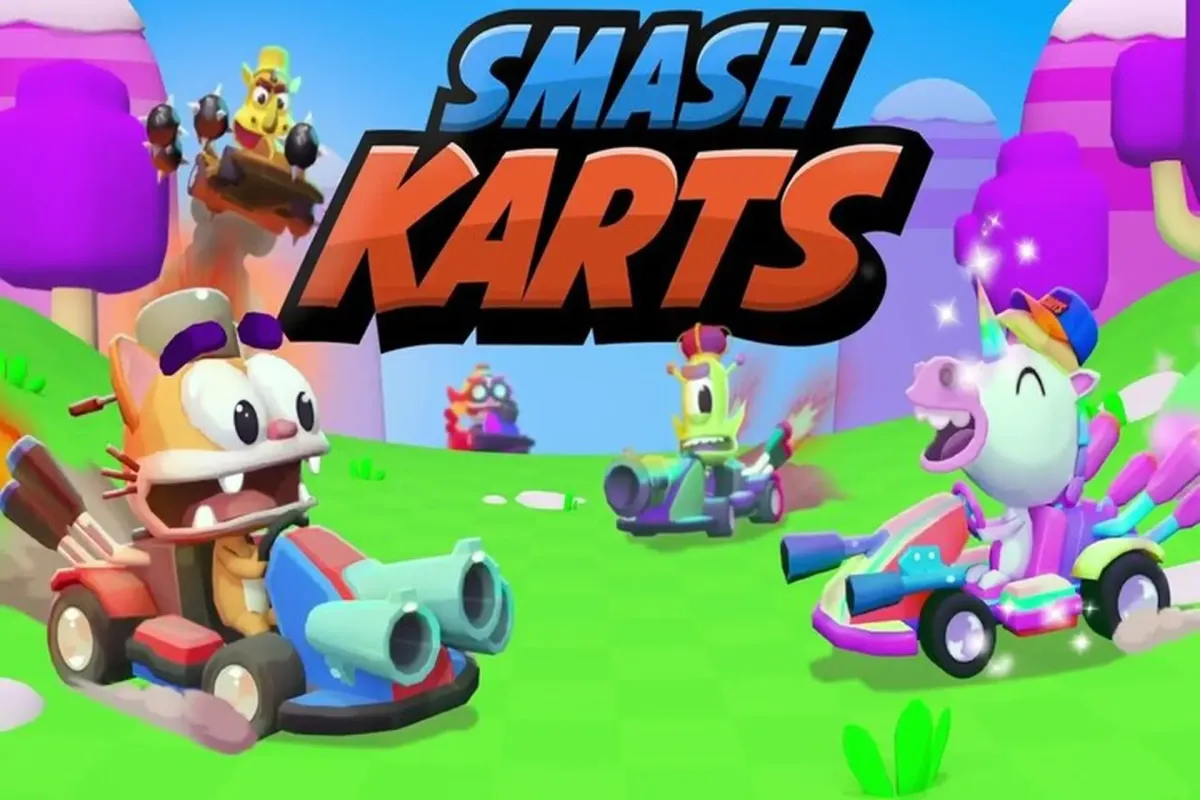Smash Karts có sự kết hợp giữa game đua xe và game hành động 
