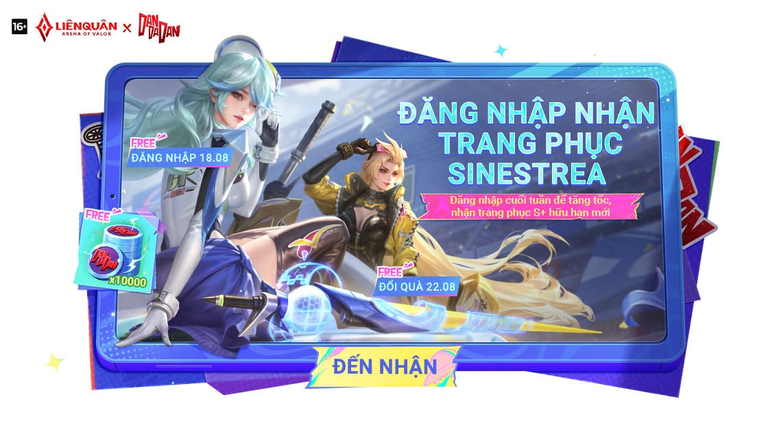 Sự kiện đăng nhập nhận trang phục Sinestrea Định Vị Tuyệt Đối