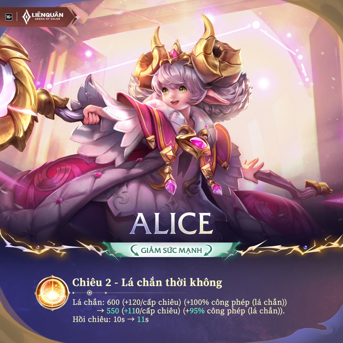 Điều chỉnh sức mạnh Alice