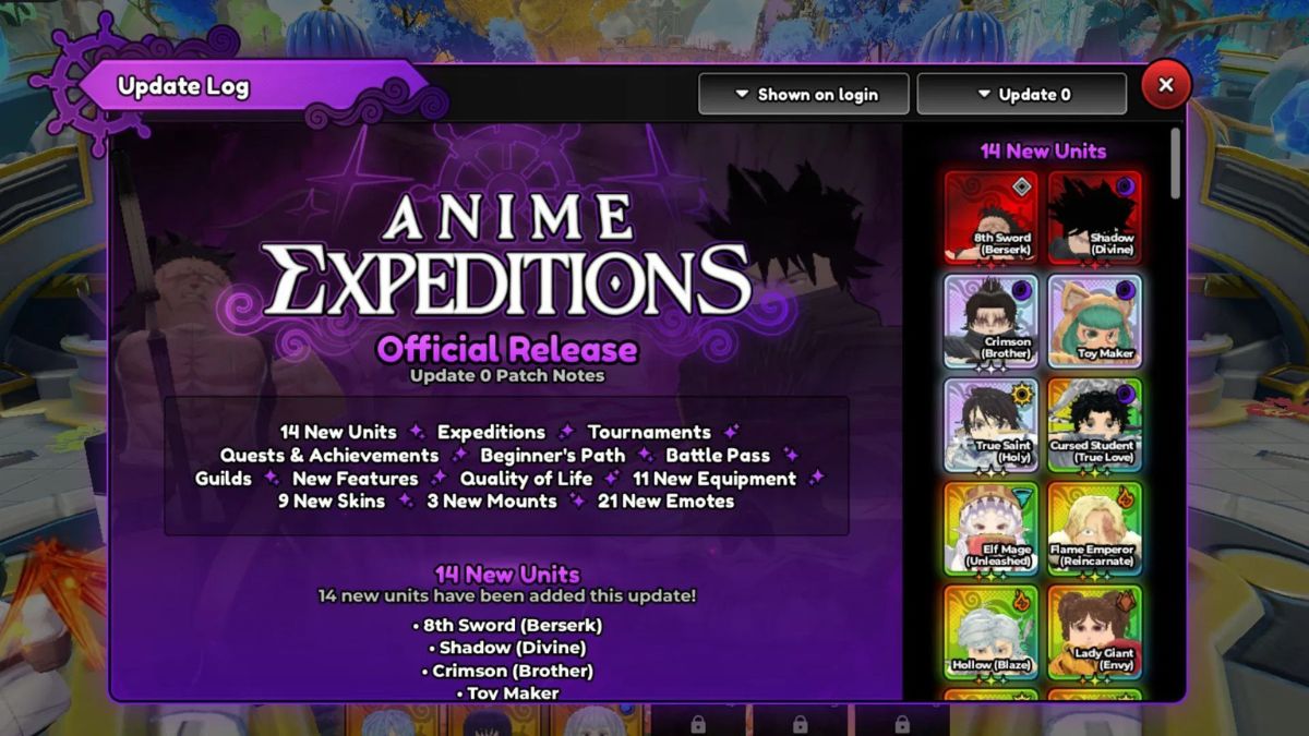 Vì sao cần nhập code Anime Expeditions