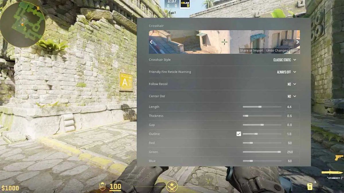 Hướng dẫn nhập mã Crosshair CS:GO