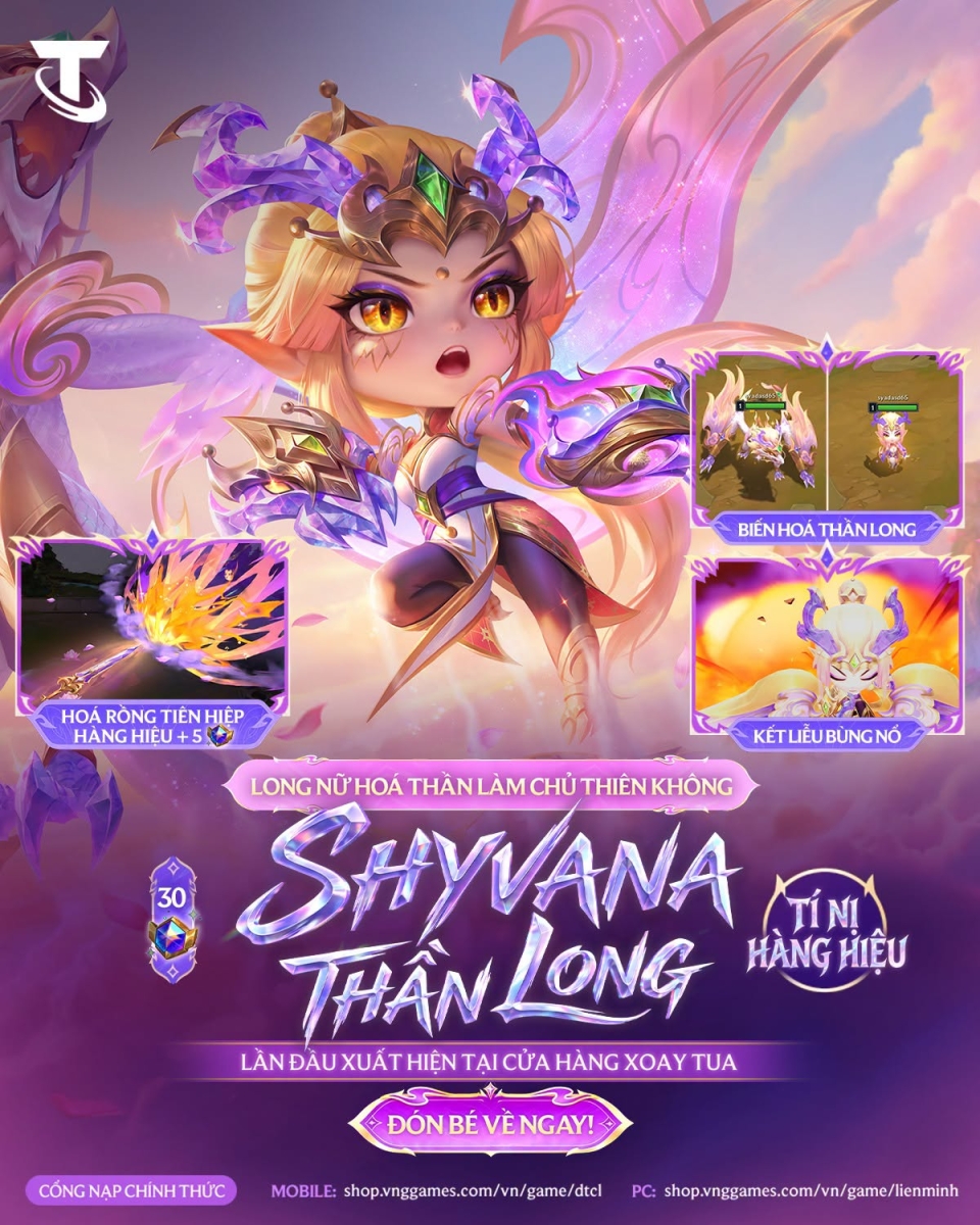 Shyvana Thần Long Hàng Hiệu tí nị đã chính thức có mặt tại Đấu Trường Chân Lý