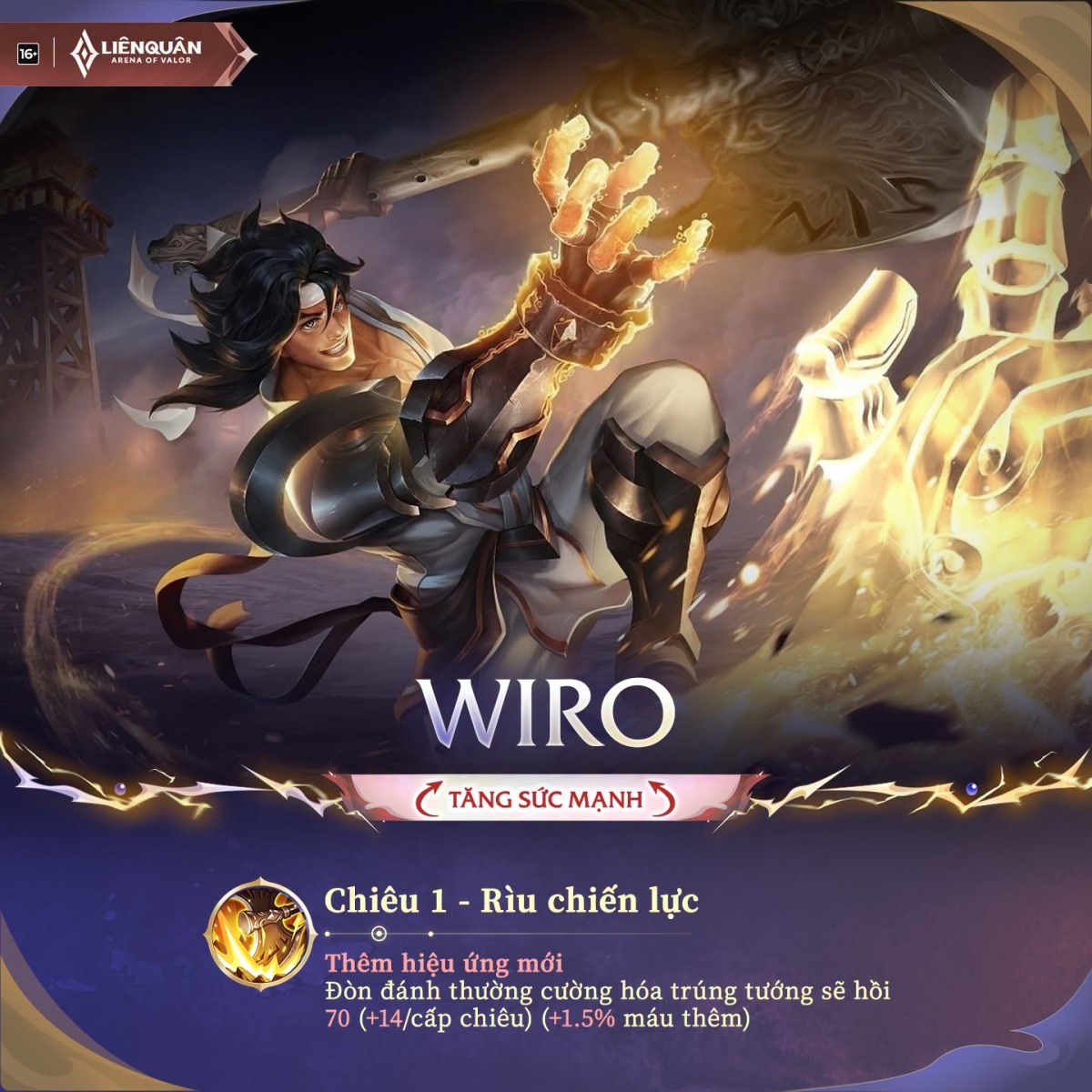 Wiro được bổ sung khả năng hồi máu