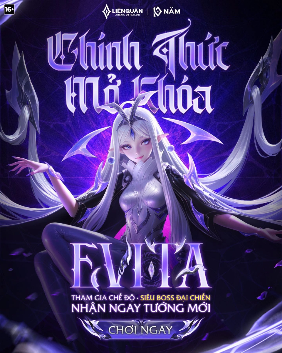 Tướng mới Evita chính thức được mở khóa