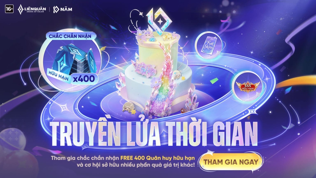 Truyền Lửa Thời Gian, chắc chắn nhận 400 Quân huy hữu hạn