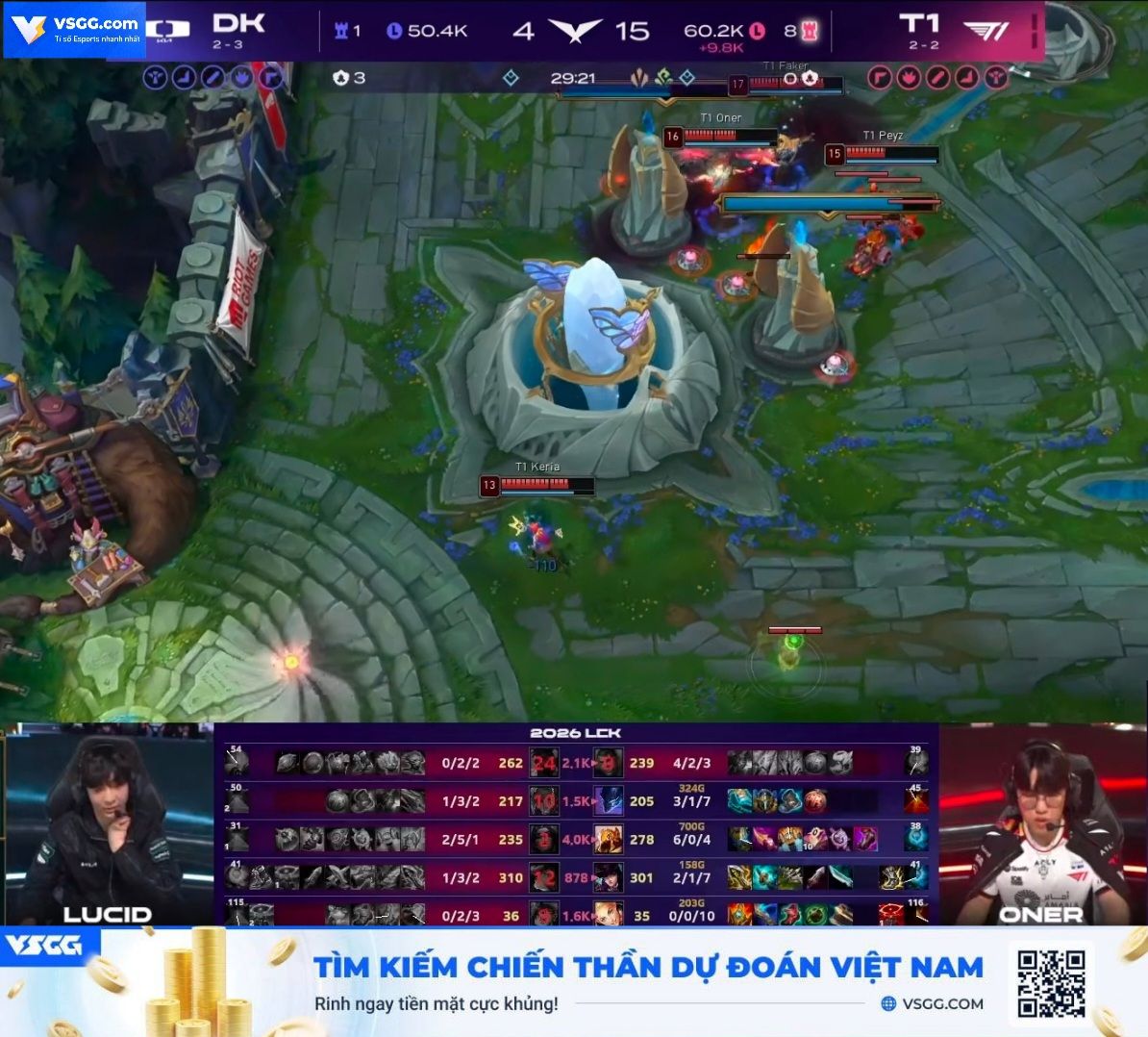 T1 nhanh chóng gỡ gac ở ván 2