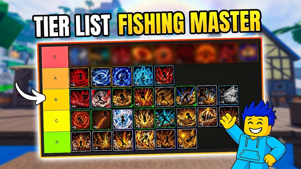 Fishing Master Roblox tier list cần câu đáng đầu tư