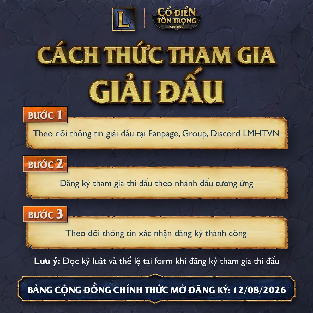 Hướng dẫn tham gia giải đấu