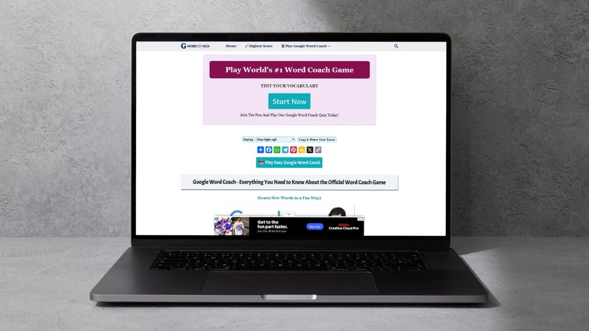 Truy cập vào Google Word Coach