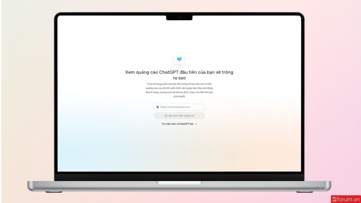 Điền đường link trang web cần quảng cáo