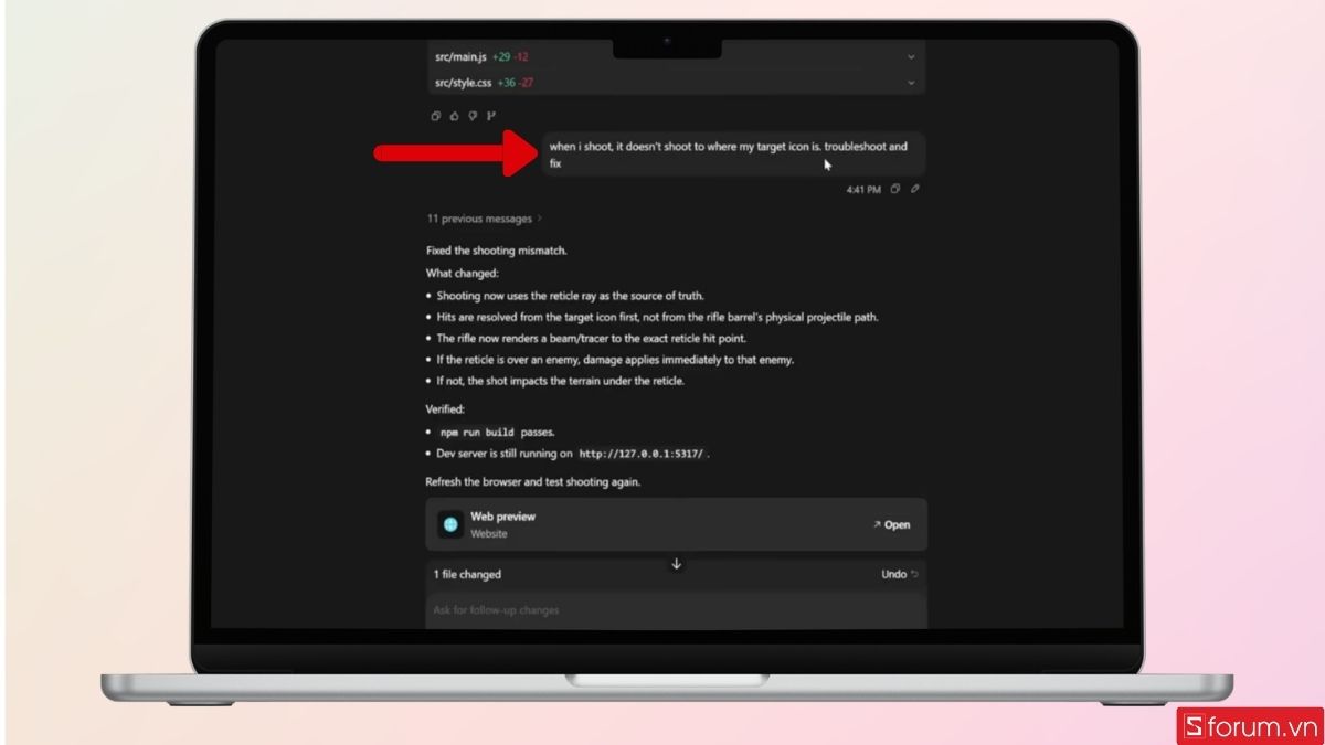 Nhập thêm yêu cầu điều chỉnh code game