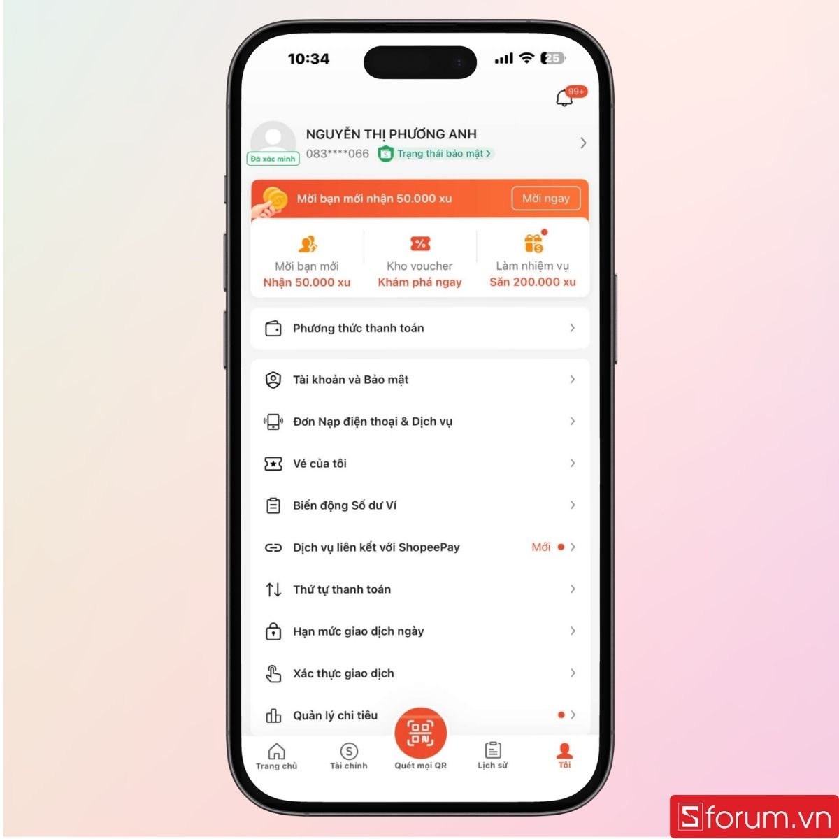 Đăng nhập tài khoản ShopeePay