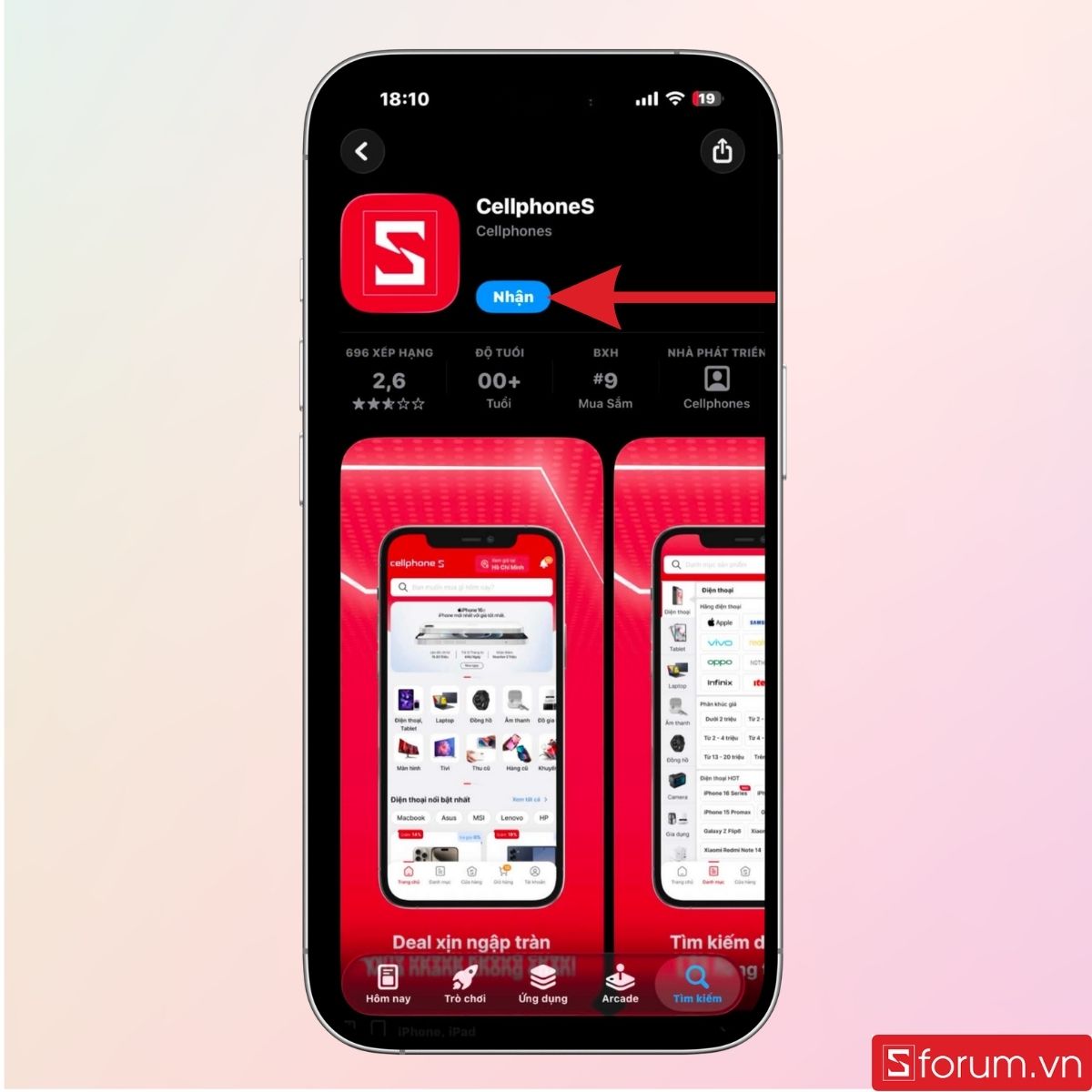 Tải và cập nhật app CellphoneS lên phiên bản mới nhất