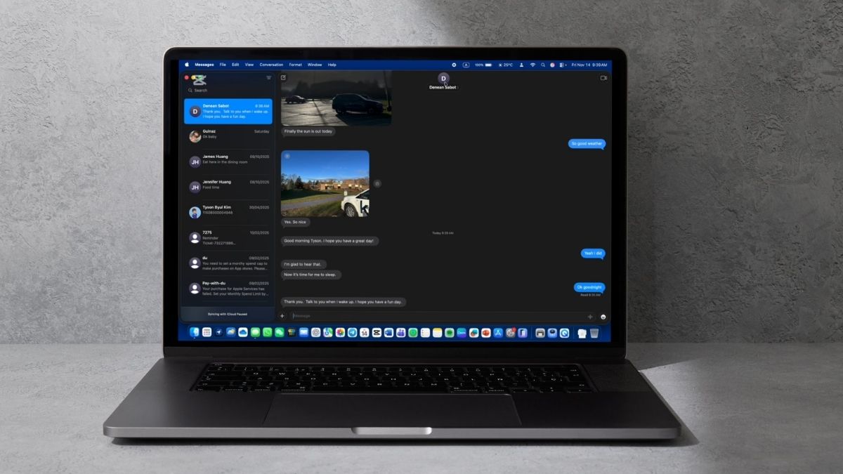Mở ứng dụng tin nhắn trên MacBook Neo của bạn