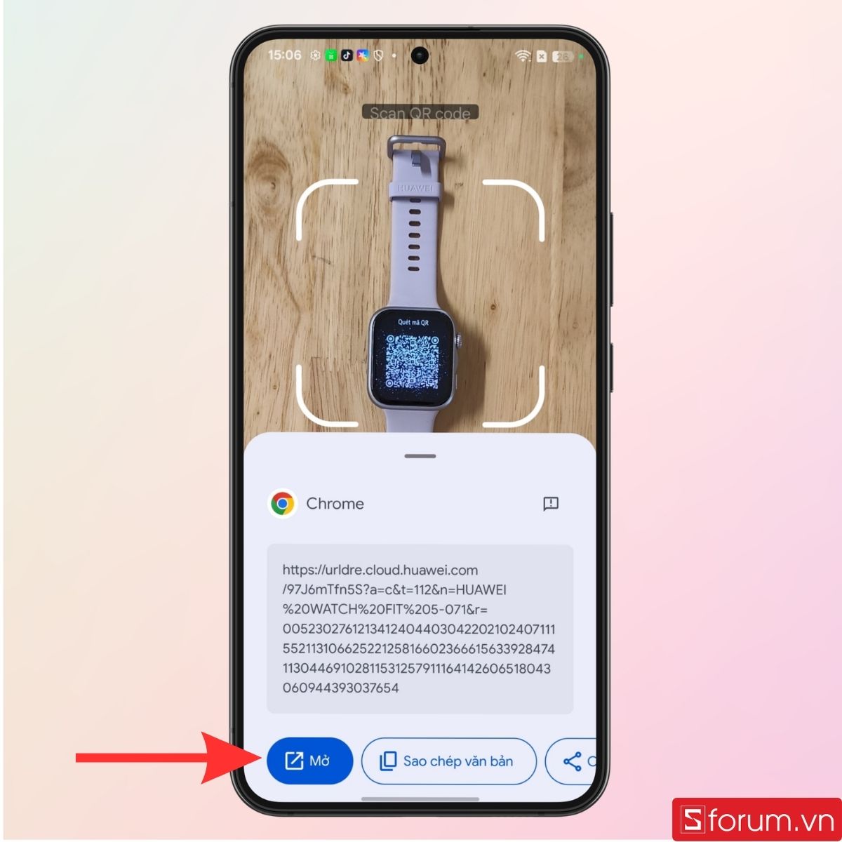 Mở và bắt đầu tải ứng dụng Huawei Health