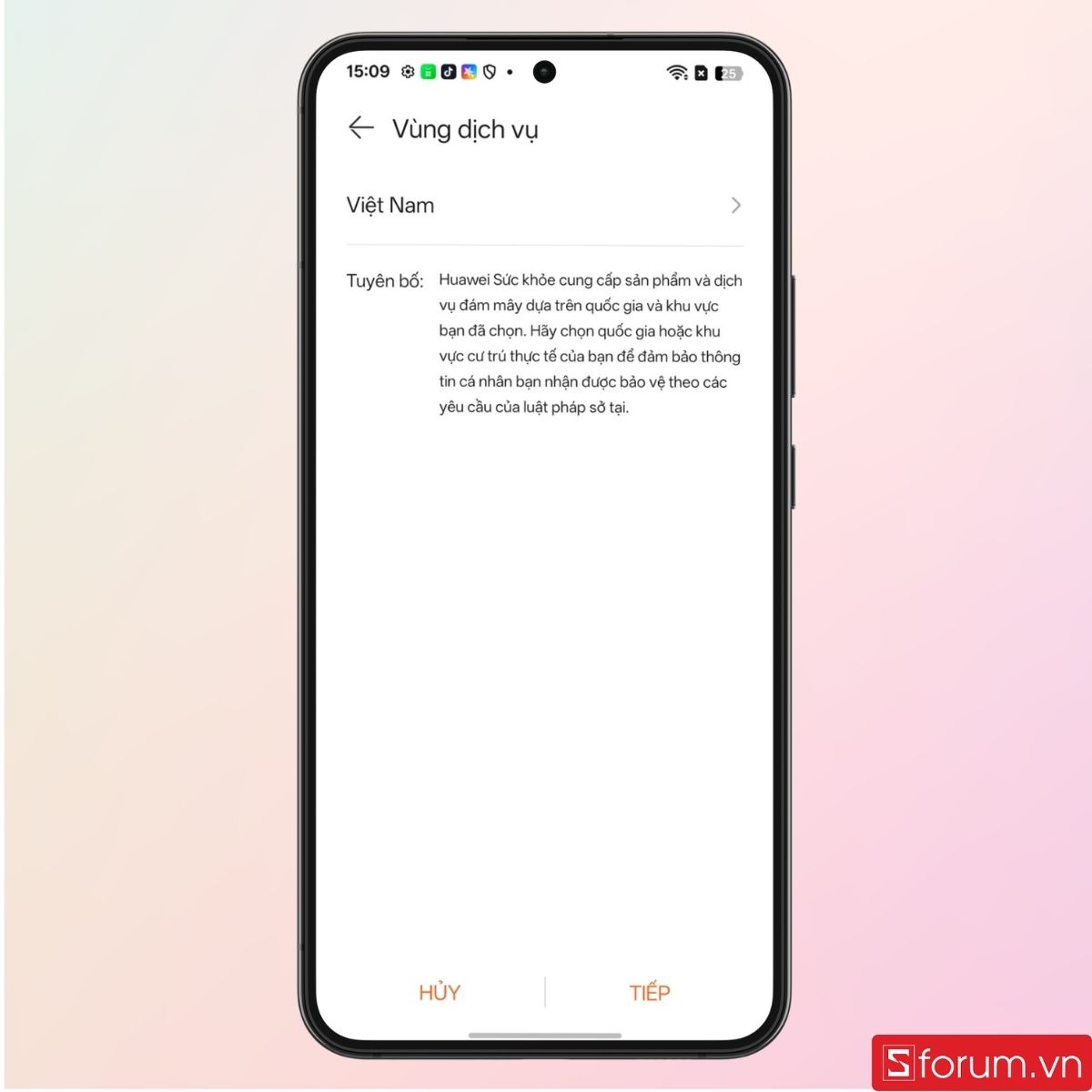 Nhấn tiếp tục