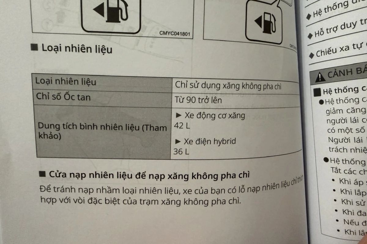 Xem thông tin trong sách hướng dẫn sử dụng xe