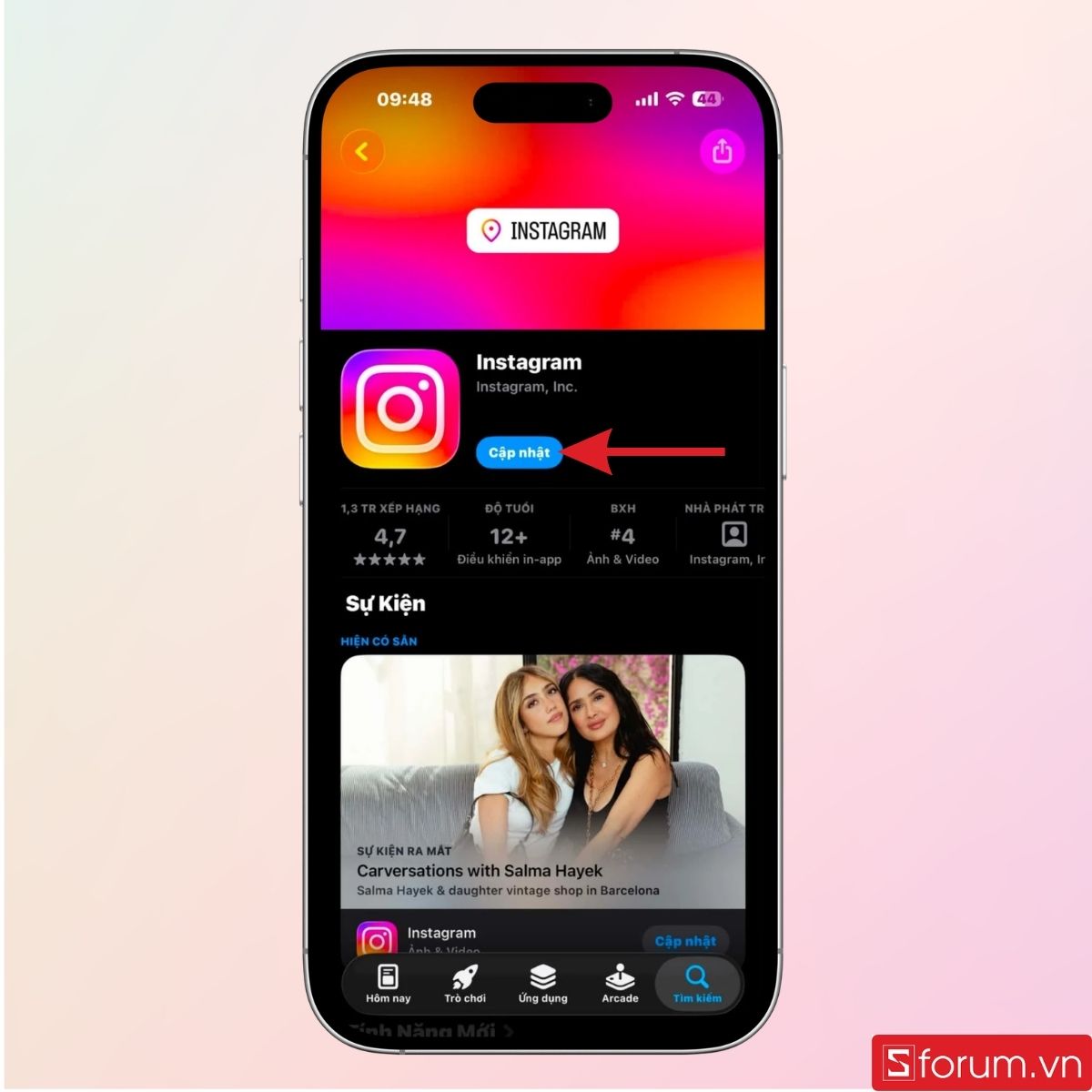 Cập nhật Instagram phiên bản mới nhất