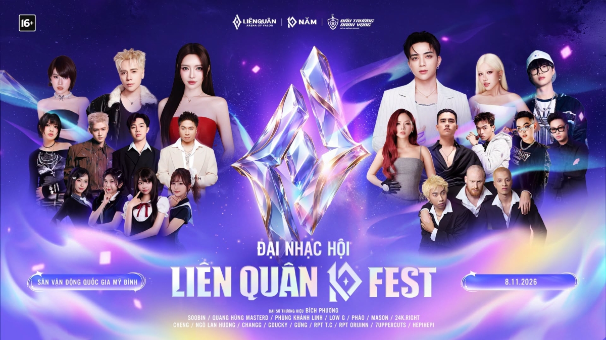 Dàn nghệ sĩ đổ bộ Liên Quân 10 Fest