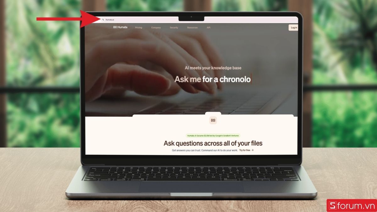 Truy cập vào trang web Humata