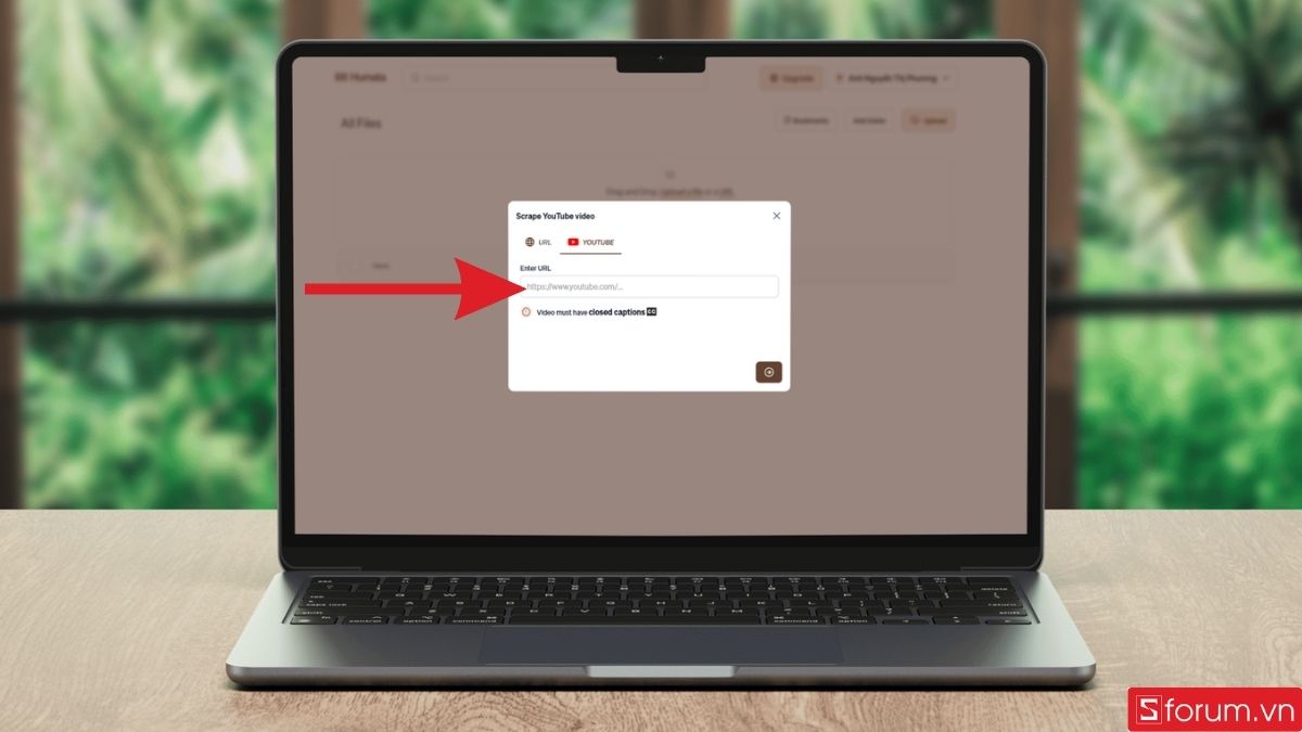 Dán đường dẫn video YouTube vào Humata