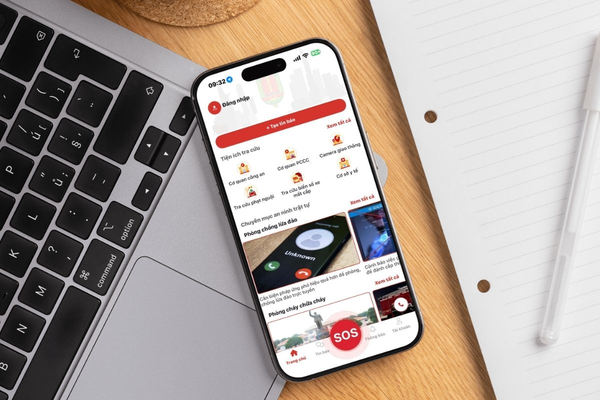 app SOS An Ninh và Trật Tự giúp bạn gửi tín hiệu khẩn cấp