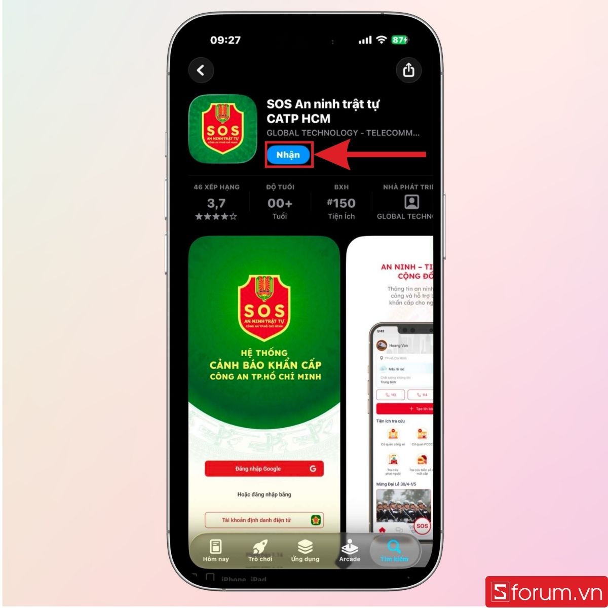 Cài đặt ứng dụng về máy
