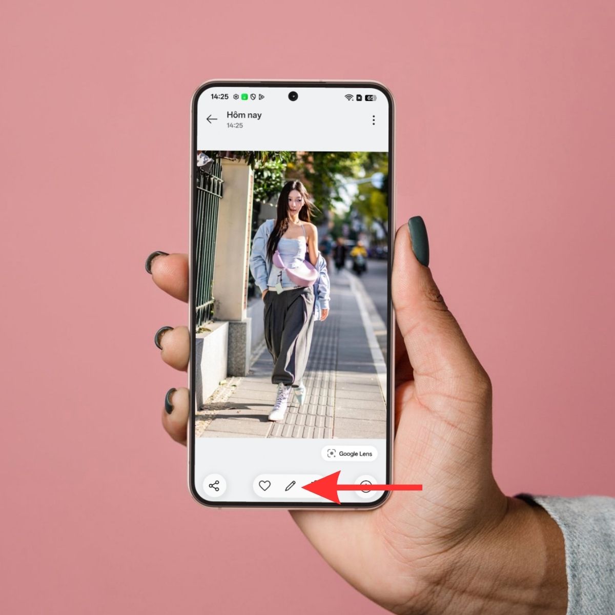 Chọn ảnh cần xóa vật thể và nhấn chỉnh sửa