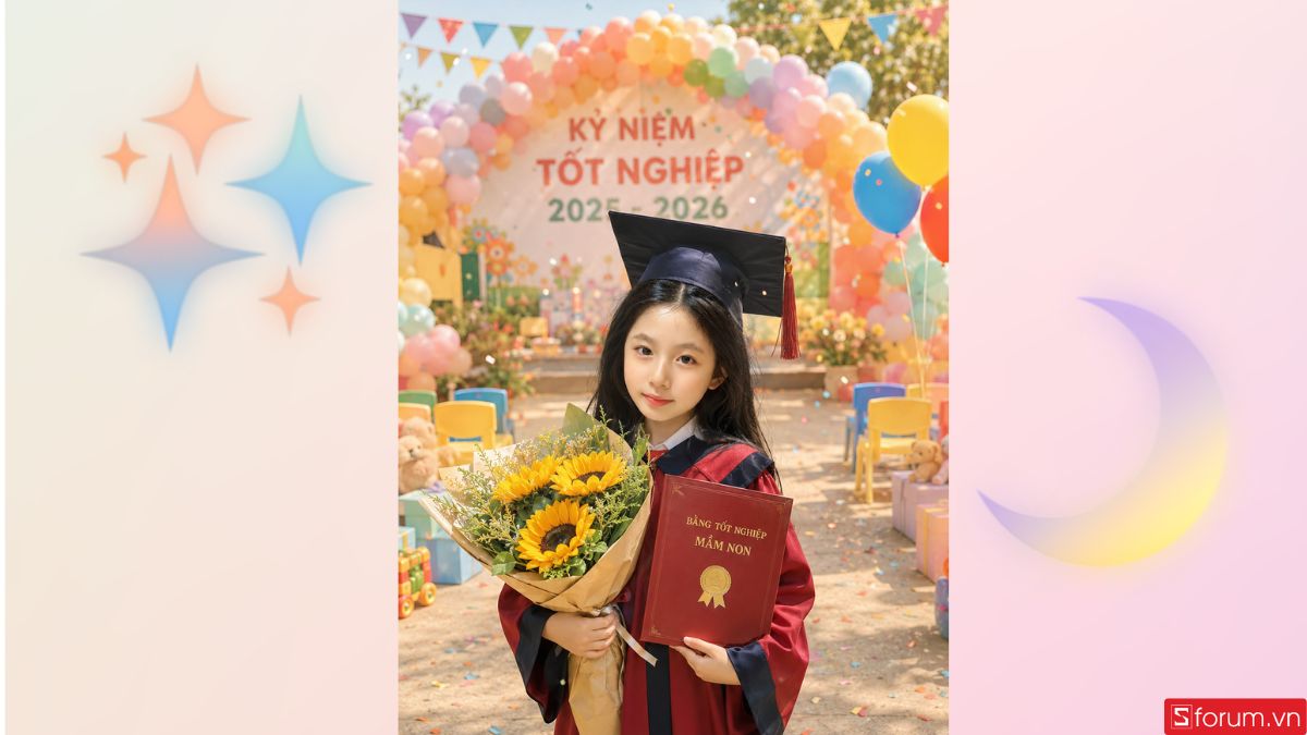 Prompt ảnh tốt nghiệp mầm non phong cách điện ảnh