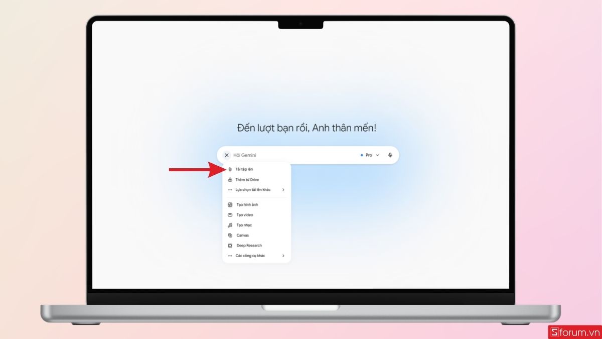 Tải tệp sơ yếu lý lịch lên Gemini