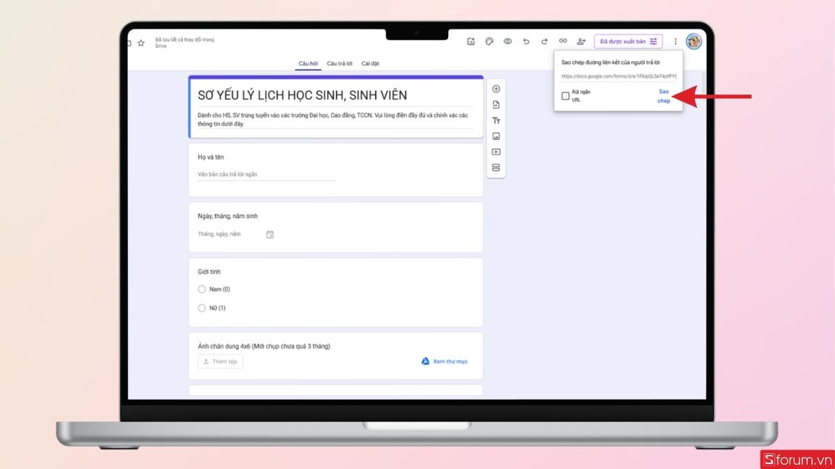 Bạn có thể sao chép gửi link cho người khác