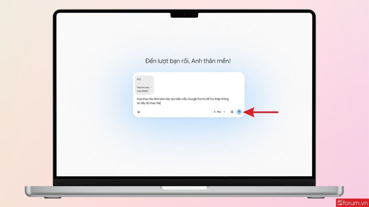 Nhập câu lệnh như yêu cầu