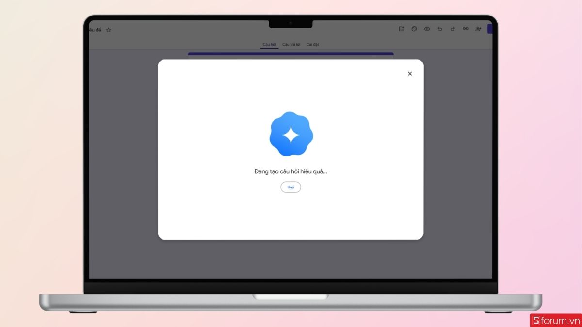 Google Forms sẽ bắt đầu tạo biểu mẫu