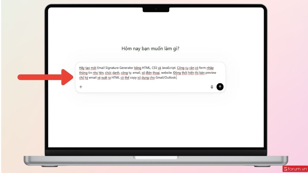 Truy cập vào ChatGPT và nhập prompt 