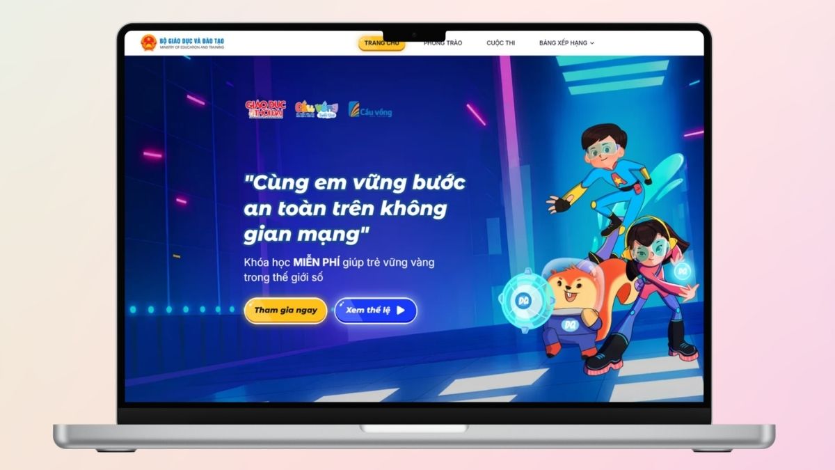 Truy cập vào trang web bình dân học vụ số AI