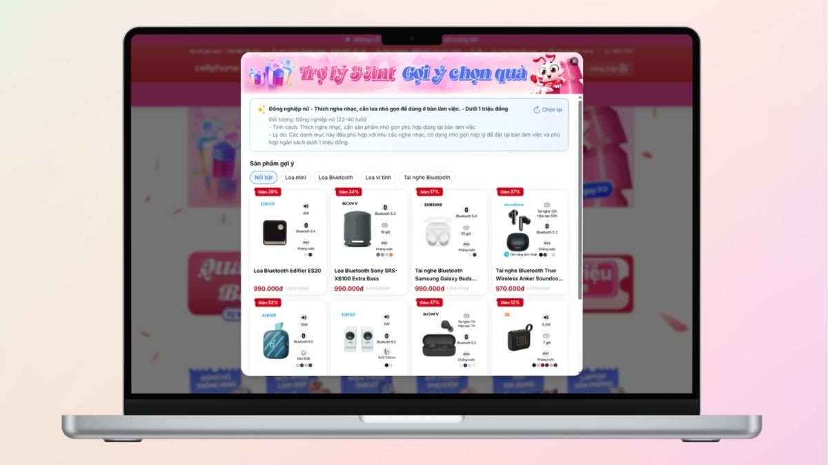 Xem lại từng hạng mục để kiếm sản phẩm phù hợp